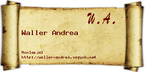 Waller Andrea névjegykártya
