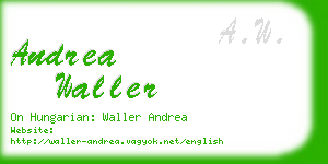andrea waller business card